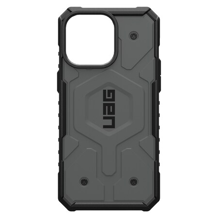 Urban Armor Gear Pathfinder Magsafe Case For Apple Iphone 15 Pro Max, Silver 114301113333